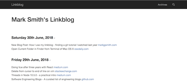 Linkblog popup bookmarklet add tags